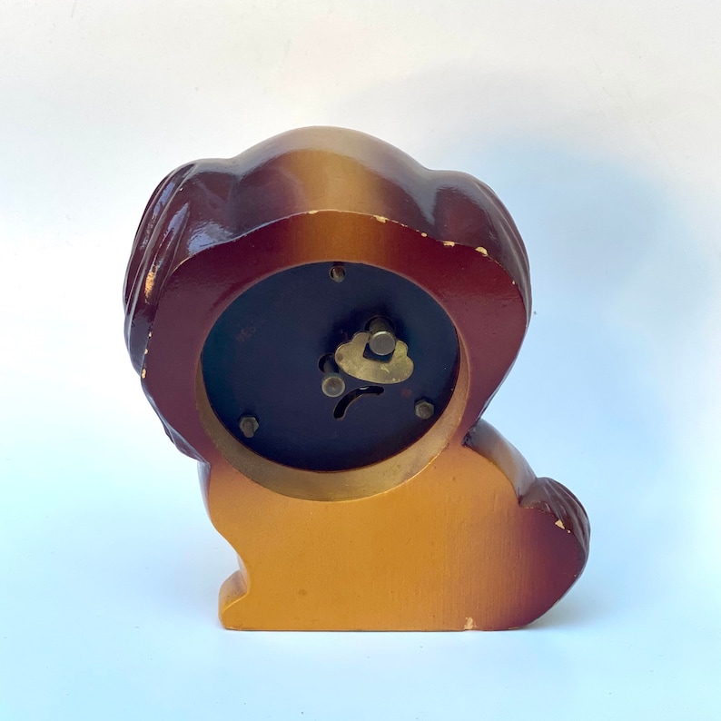 RARE Antique Oswald Rolling Eye Dog Clock, WORKS, Made in Germany Etsy