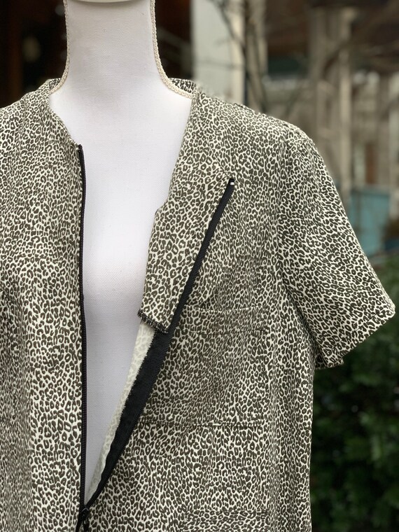 Handmade, Cheetah Print  Go-Go Style Zip Up Dress… - image 8
