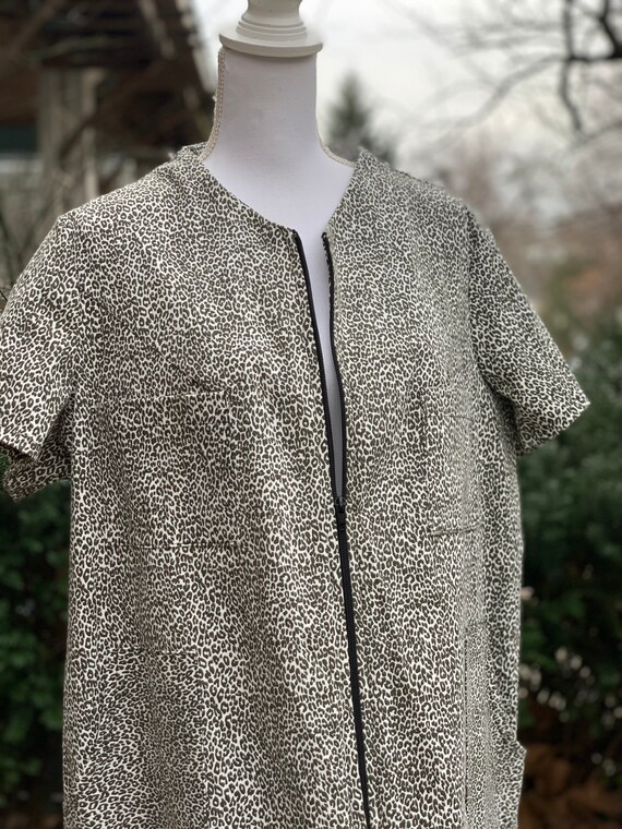 Handmade, Cheetah Print  Go-Go Style Zip Up Dress… - image 6