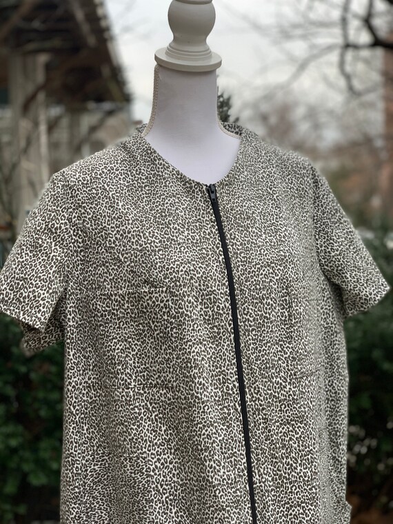 Handmade, Cheetah Print  Go-Go Style Zip Up Dress… - image 5