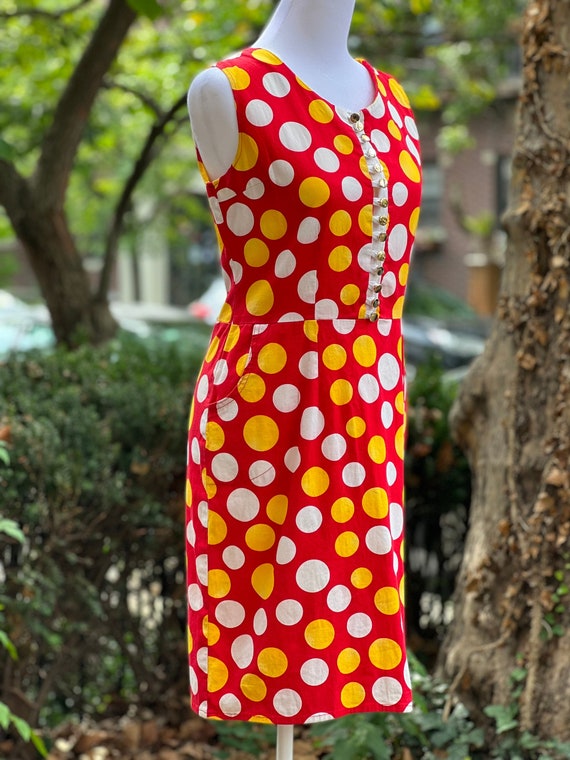 60's style polka dot dress cheap