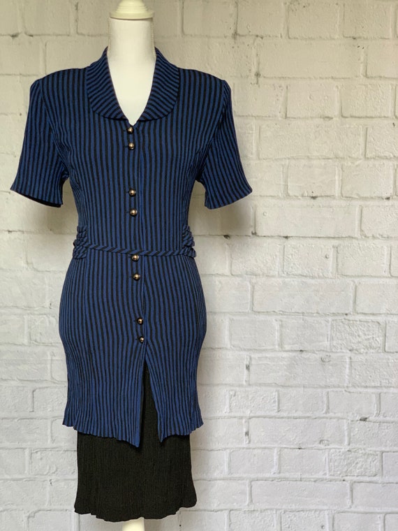 Vintage 80's, Striped Tunic Top Dress by Miss Dor… - image 1