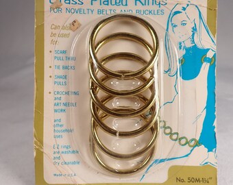 Collection of Six Vintage Belt/Scarf Buckles 6 Vintage 1 1/4 main image 4