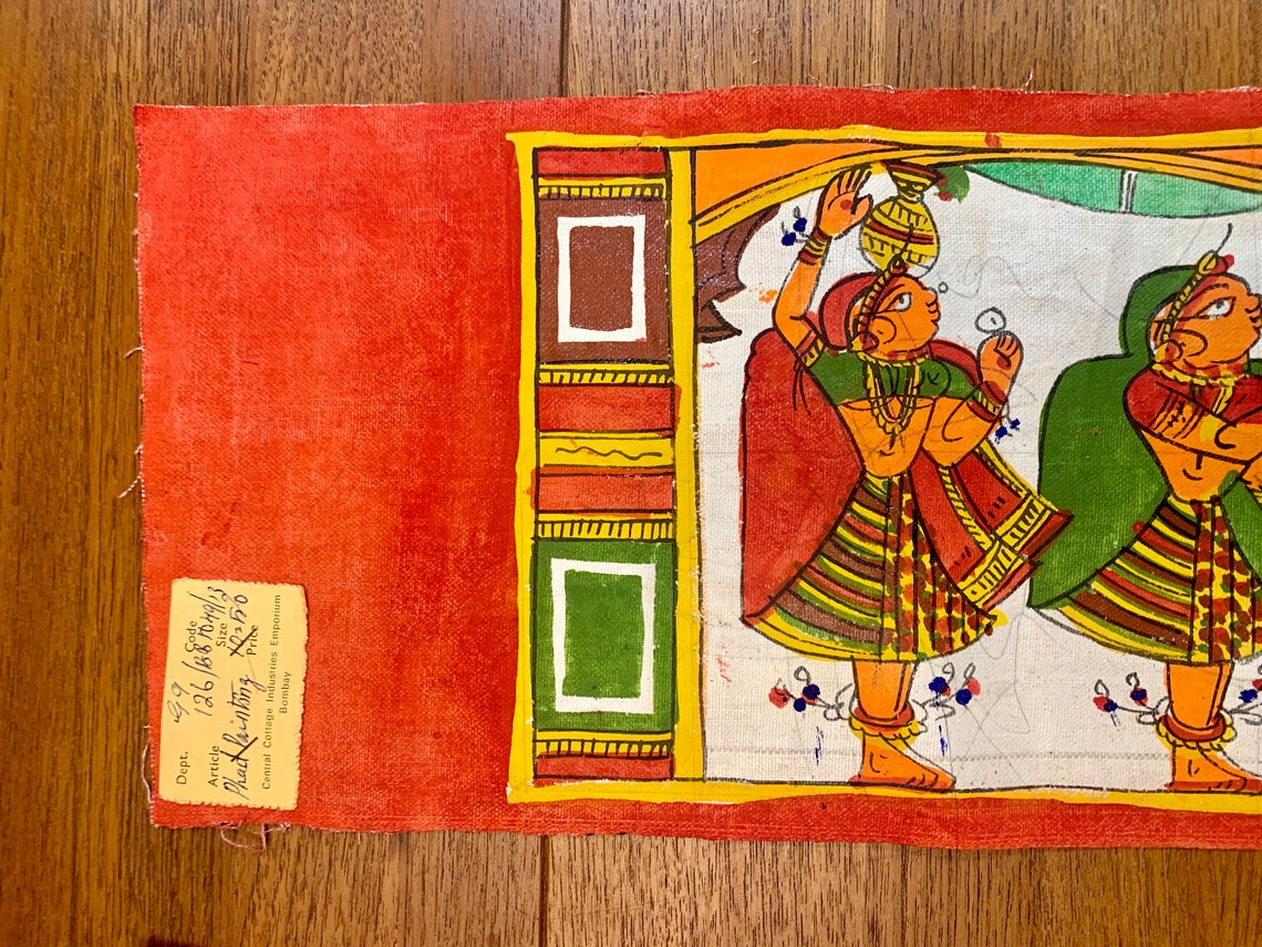 Vintage Phad Paintings Part of Pabuji-ki-phad From India Religious ...