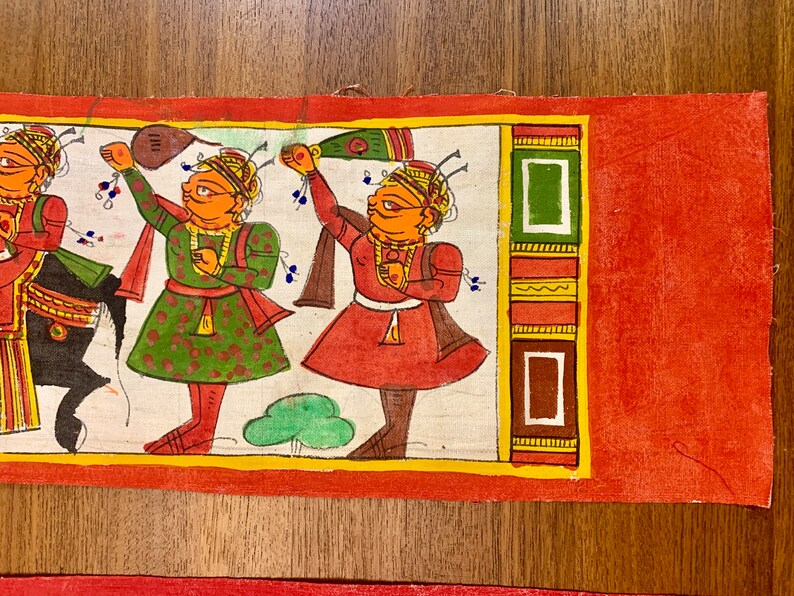 Vintage Phad Paintings Part of Pabuji-ki-phad From India Religious ...