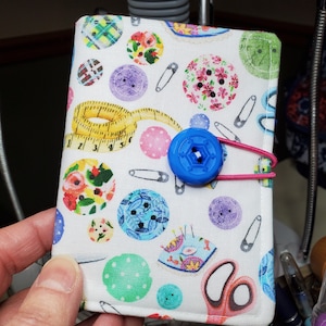 Sewing Needle case, Fabric case for needles, storage wallet for sewing needles, LadyInStitches, case for storing needles, needle book