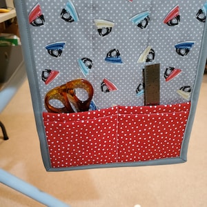 Ironing Board Organizer, Ironing Board Caddy, Ironing accessory storage, multi pocket organizer