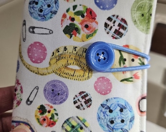Floral Fabric Needle Case: Sewing Needle Storage Wallet