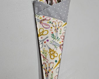 Stoffen schaarhouder: naaiaccessoire cadeau voor quilter