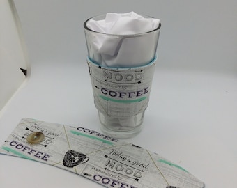 coffee cup sleeve, cup holder, insulated cup sleeve, cup sleeves, stocking stuffer, coffee lover gift