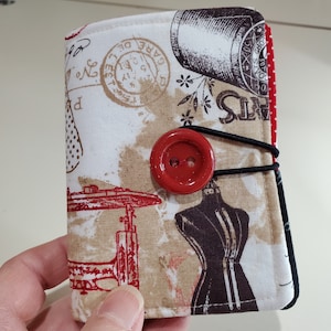 Fabric Needle Case: Sewing Needle Storage Wallet with Wool Felt Pages