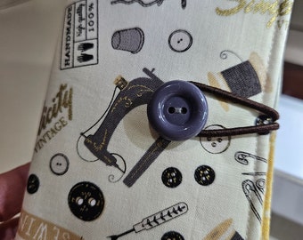 Needle book, fabric case for needles, earring travel caddie, earring storage, sewers gift