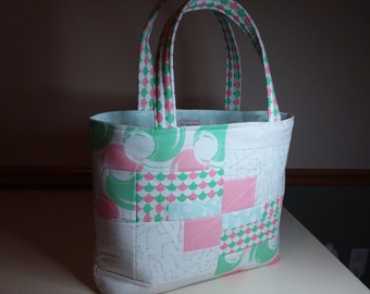 Patchwork Tote Bag: Cotton Sewing Project Bag