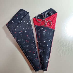 Scissors holder, scissors case, sheath for scissors, sewers gift, sewing accessory, gift for quilter (SCISMN)