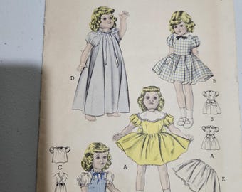Vintage Butterick pattern 6350 doll clothes for 14" doll