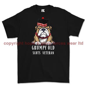 Grumpy Old Scots Highlander Veteran Printed T-Shirt
