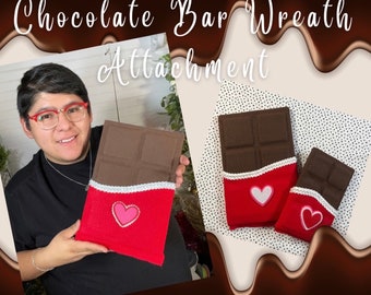 Chocolate Bar Wreath Attachment TUTORIAL ONLY, Valentine Attachment DIY, No Sew Attachment, Valentine Home Decor, Video Tutorial