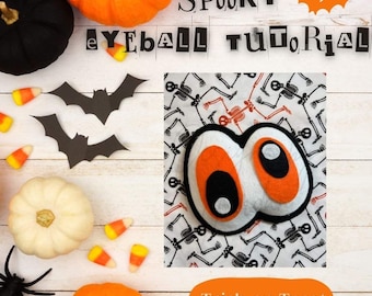 Spooky Eyeball krans bijlage ALLEEN TUTORIAL, Halloween krans bijlage DIY, geen naai bijlage, Halloween Home Decor, video-tutorial