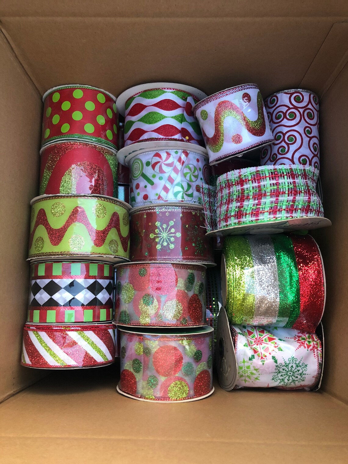 Christmas Ribbon Box 3 | Etsy