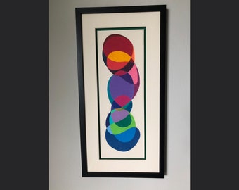 Original colorful artwork. Abstract active wall art. Modern cool handmade design drawing. Untitled Essence #20