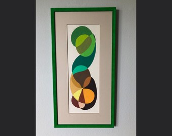 Original colorful artwork. Abstract active wall art. Modern cool handmade design drawing. Untitled Essence #06