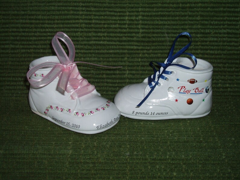 personalized ceramic baby shoes