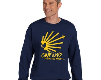 Camino from the Heart - Sweatshirt (Unisex Crewneck) | Gildan® 18000 Navy