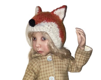 Cashmere Fox hat for small Stella by Connie Lowe