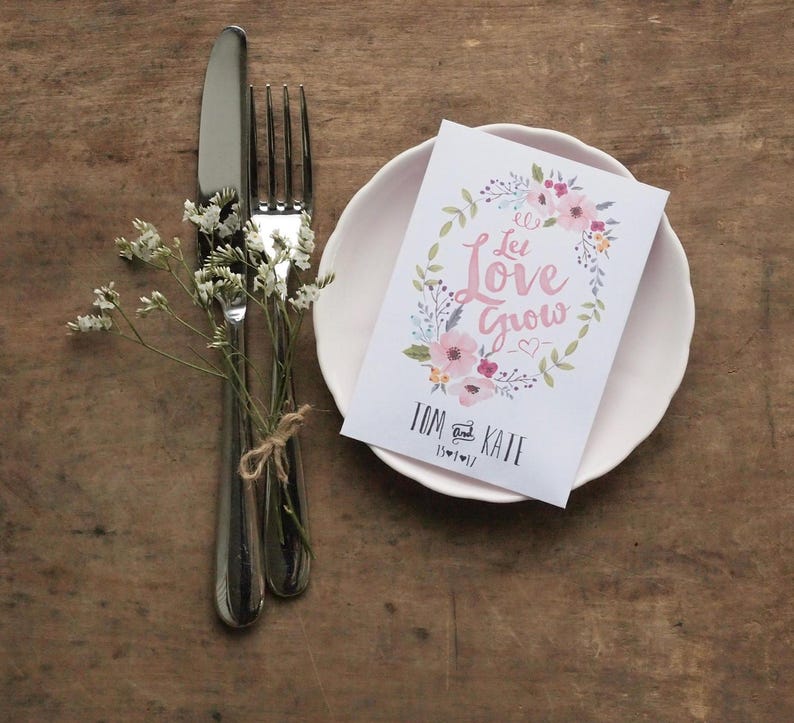 Personalised Wedding Favour, Set Of 10 Let Love Grow Wildflower Customised Seed Packets image 3