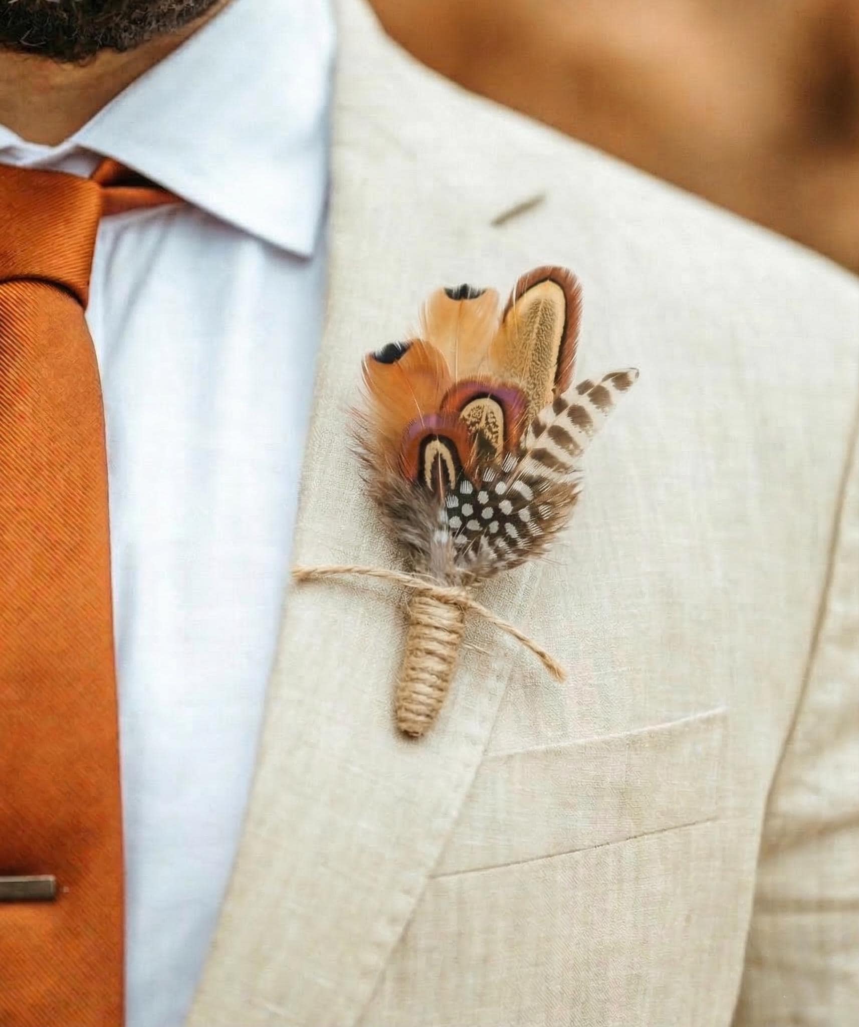 boutonniere fishing hook Boutonniere, Red, White, Black, Feathers – KristyClaire Floral Design Fishing Wedding Ideas | Fishing