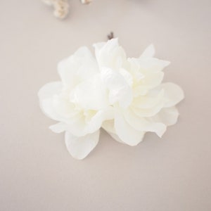 Set of 2 Ivory Delphinium Hair Flowers Bridal Hair Pins Wedding image 4
