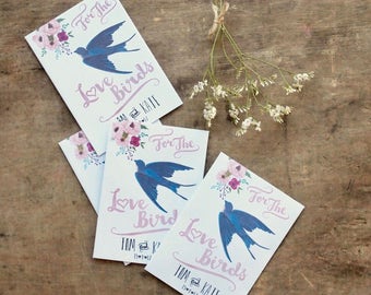 Customised Wedding Seed Packet Favours, Wildflower Wedding Favors For the Love Birds Set of 10 With Seeds