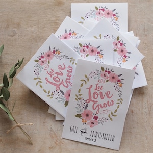 Personalised Wedding Favour, Set Of 10 Let Love Grow Wildflower Customised Seed Packets image 1