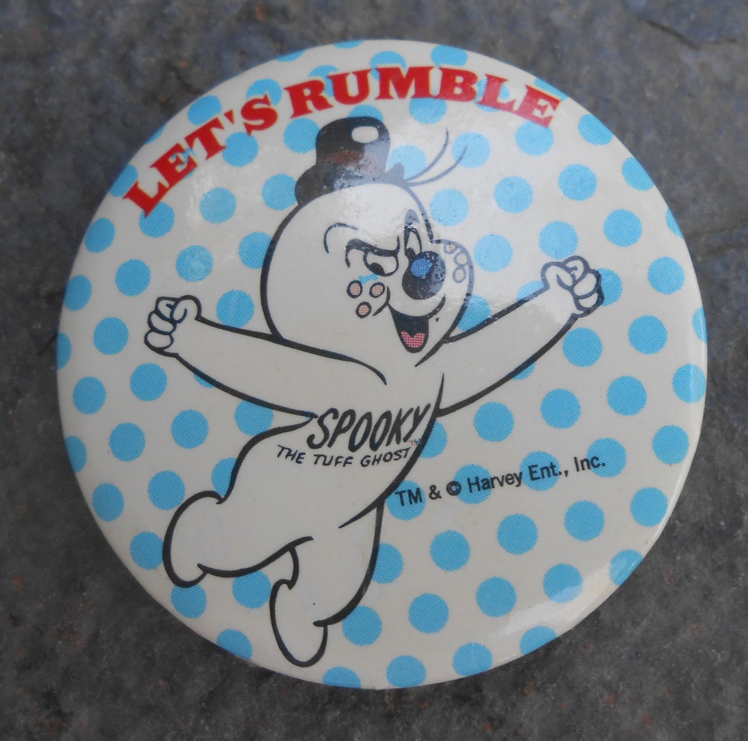 Vintage Let's Rumble Spooky the Tuff Ghost Harvey Enterprises Pin - Etsy