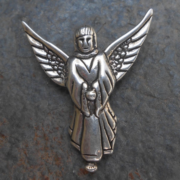 Glenn Sandoval Navajo Sterling Silver Angel Pin