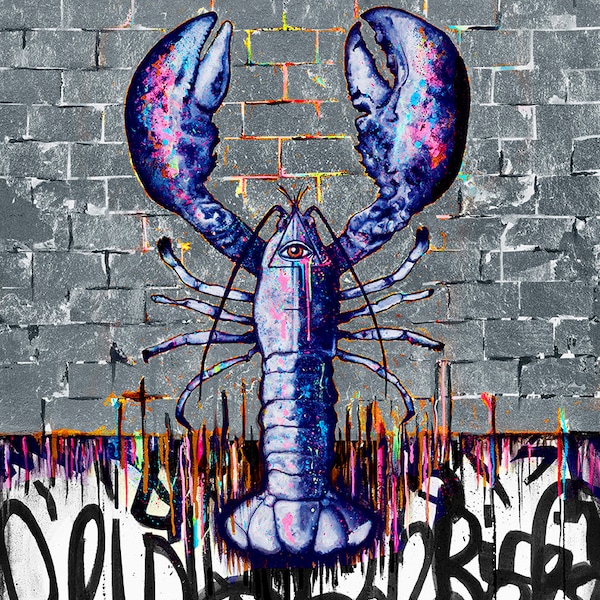 Lobster, Order and Chaos, Original Painting and Fine art Prints, Wall Decor Jordan Peterson Art