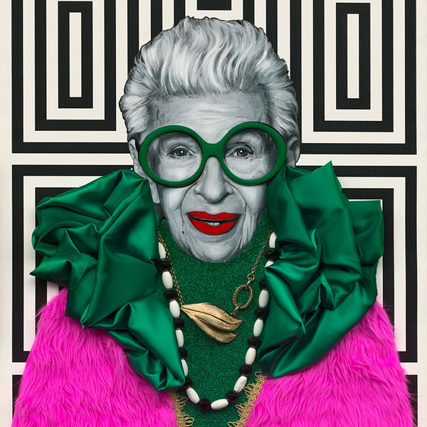 Iris Apfel Remix Painting,  Fine Art Print, Wall Art