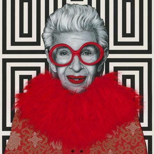 Iris Apfel Remix Painting,  Fine Art Print, Wall Art