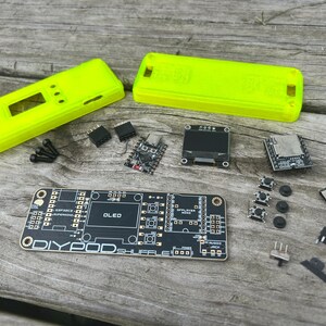 DIYPOD Shuffle Full Component Kit — ESP32-C3 DIY MP3 Player (Solder-Your-Own)