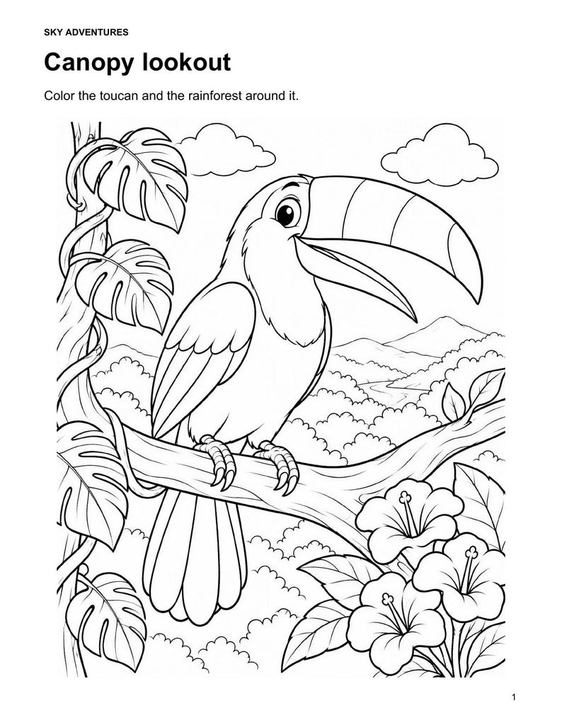 Kids Coloring Activity Bundle PDF, 4 Animal and Space Books, Ages 3–10 ...