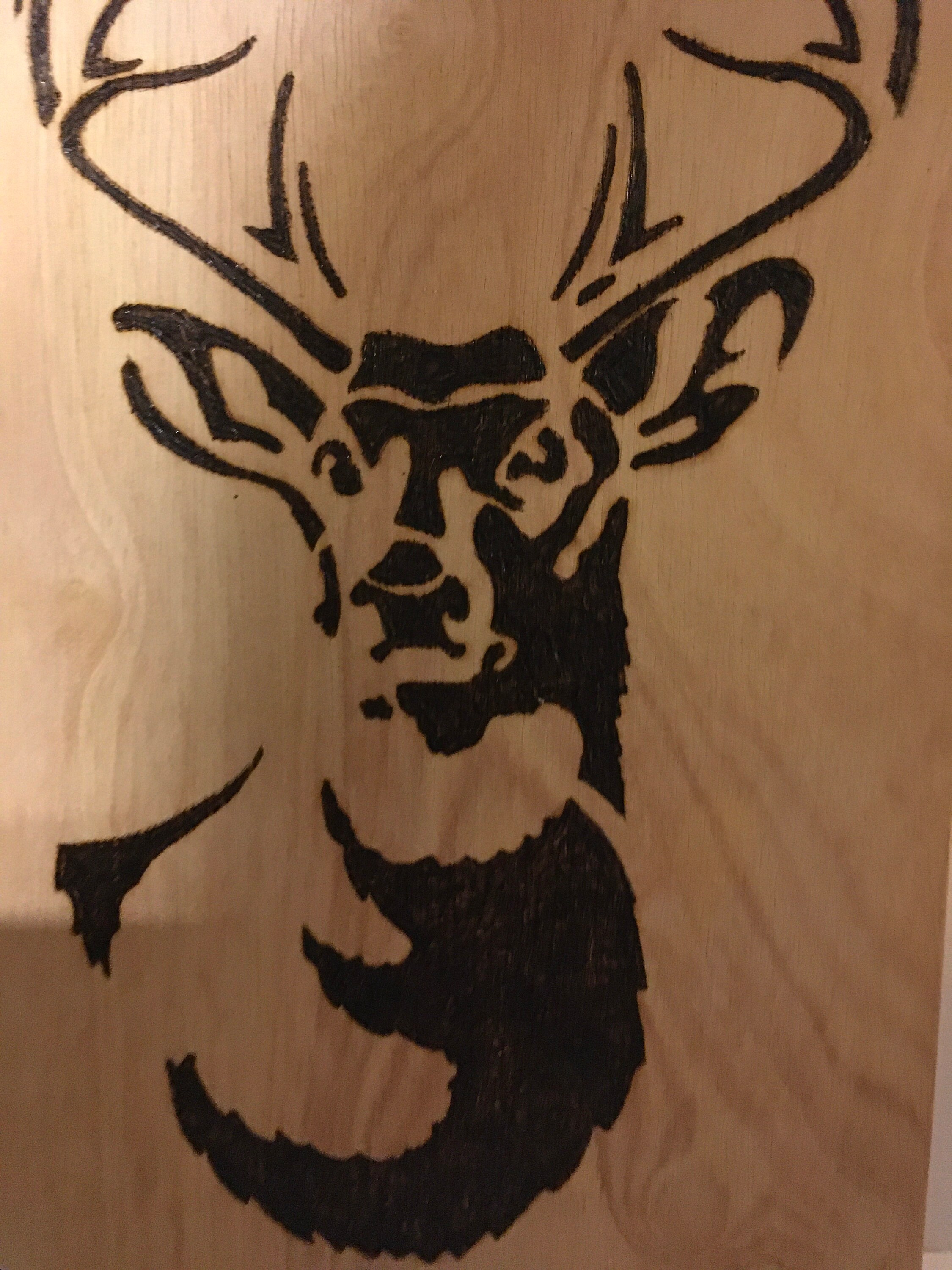 Stag Wall Art. Recycled Wooden Place Mat. Pyrography. Rustic Etsy