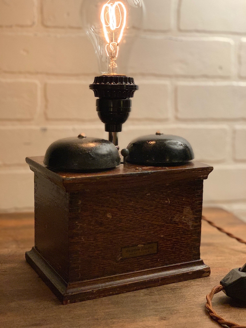 Western Electric Candlestick Telephone ringer /& Edison-style Accent Lamp.