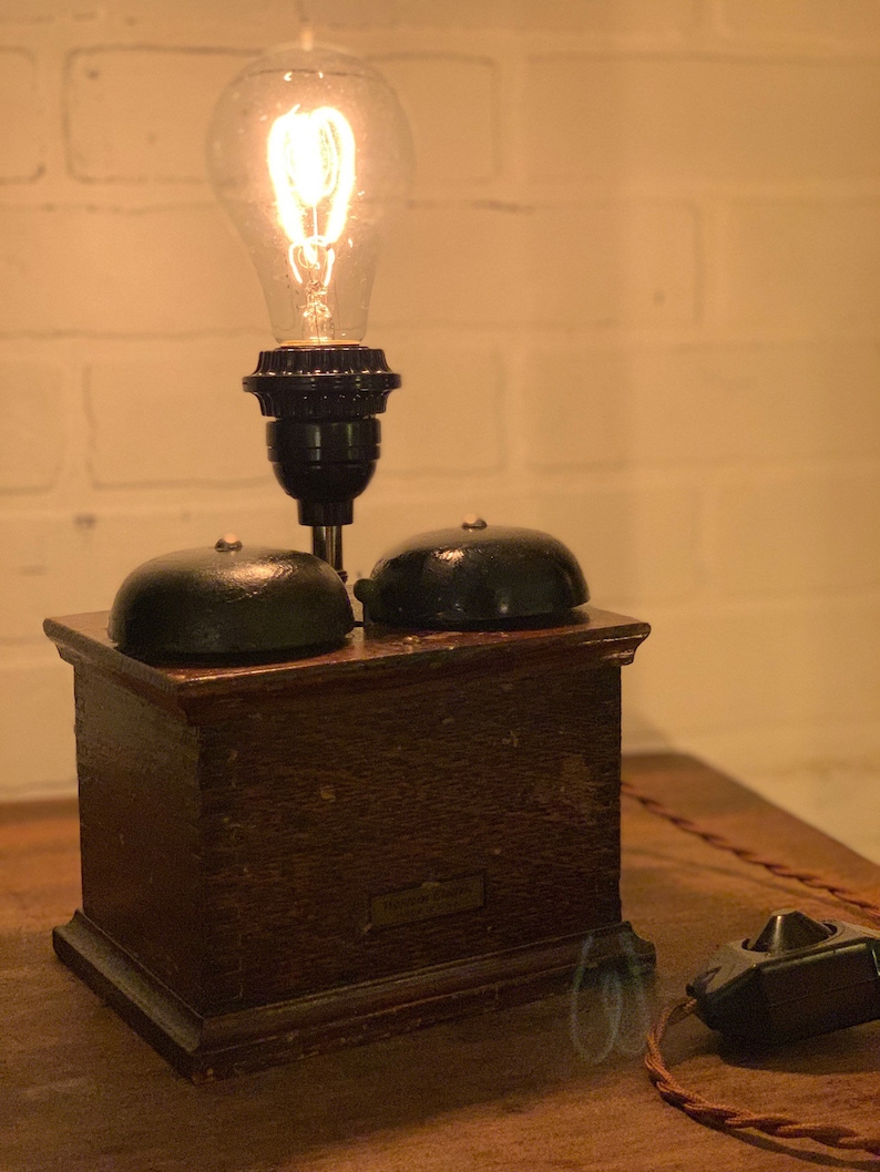 Western Electric Candlestick Telephone ringer /& Edison-style Accent Lamp.