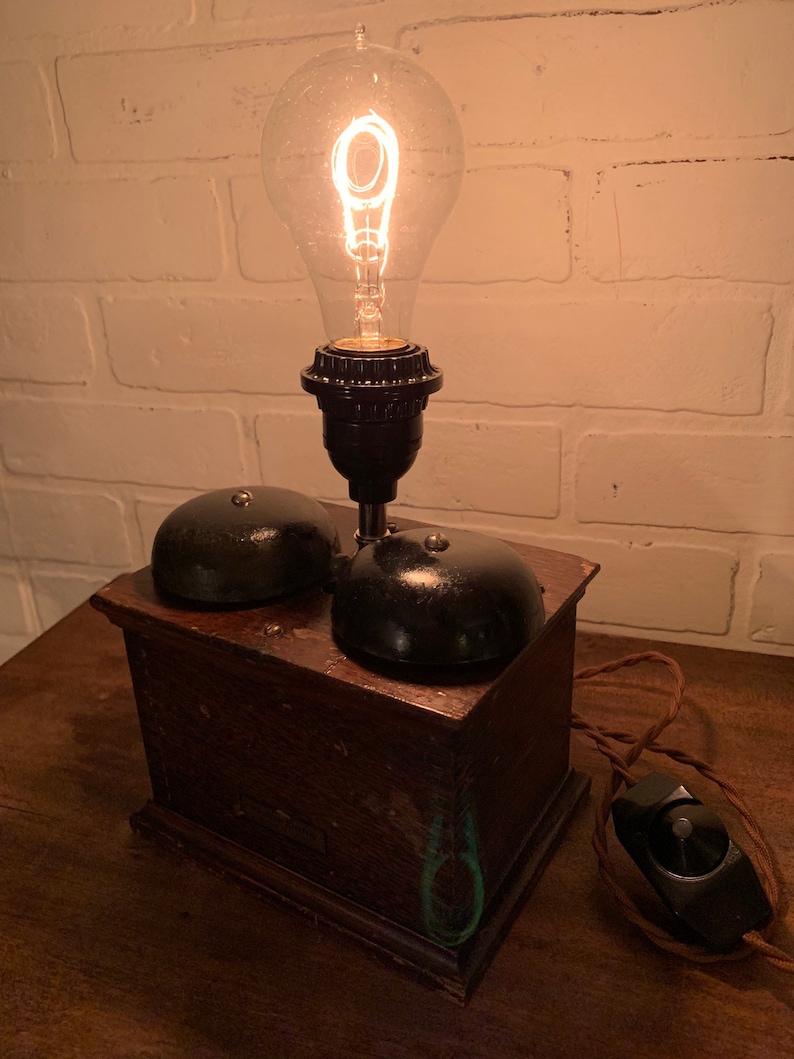 Western Electric Candlestick Telephone ringer /& Edison-style Accent Lamp.