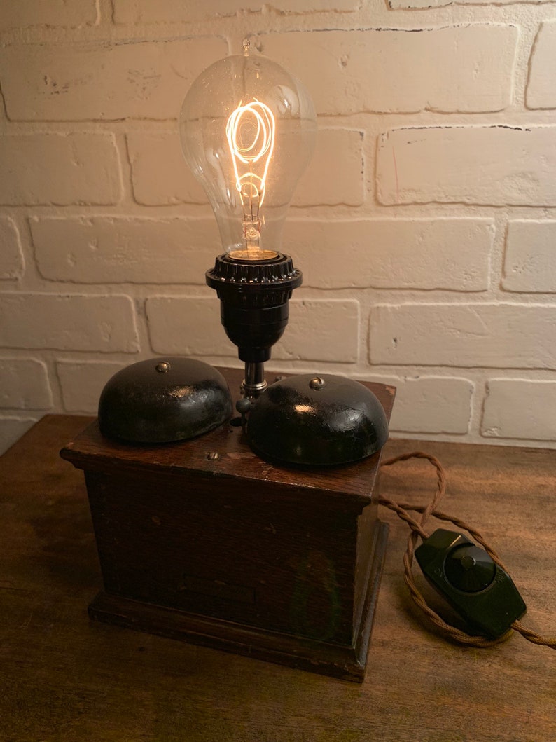 Western Electric Candlestick Telephone ringer /& Edison-style Accent Lamp.