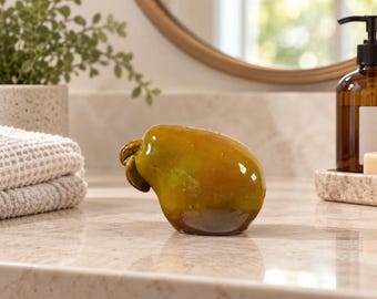 Unusual Ceramic Pear Figurine - Pear on its side