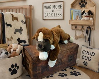 Animal Alley Vintage Plush Boxer Dog Stuffed Animal - Toys R Us