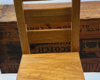 Blonde Wood (pine?) Ladder Back Doll Chair