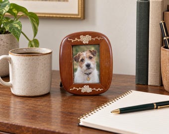Small Wooden Floral Picture Frame - Asian Inspired