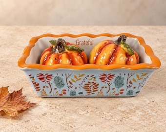 Autumn Punpkin Themed Salt and Pepper Set - Ceramic